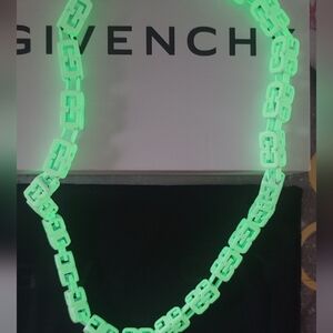 GIVENCHY GLOW IN THE DARK CUBE NECKLACE NEW IN BOX